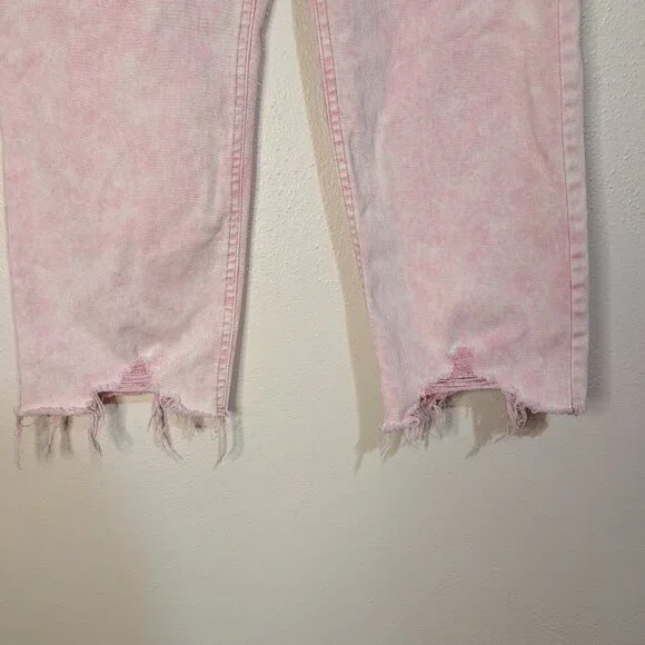 ⭐Wild Fable Women's Jeans Pants Pink Straight High Rise Cotton Blend Size 4⭐ - Picture 7 of 14